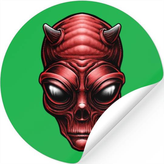 Alien Red Devil Stickers