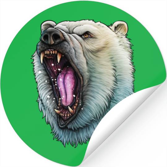 Angry Polar Bear Stickers