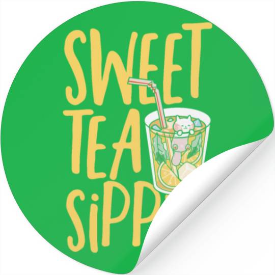 Sweet Tea Sippin Iced Tea Drink Ice Tea Stickers