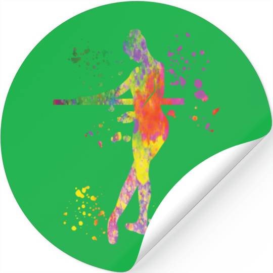 Ballet Dancer Colorsplash Ballerina Stickers