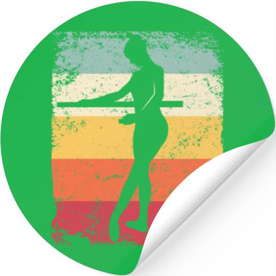 Ballet Dancer Vintage Woman Ballerina Stickers