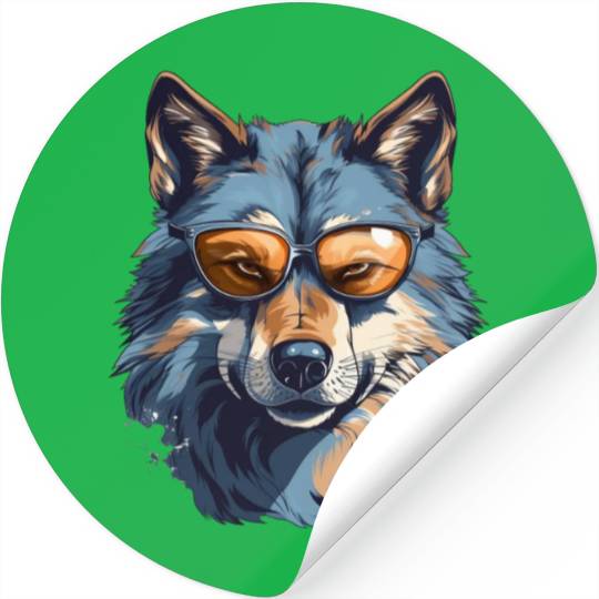 Street Style Gray Wolf | Wolf Lovers Stickers