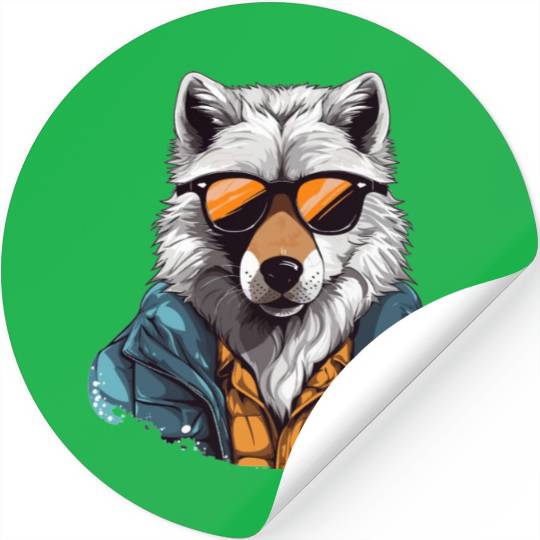 Street Style Arctic Wolf | Wolf Lovers Stickers