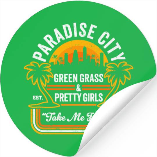 Funny 80's Classic Rock Parody: Paradise City Stickers