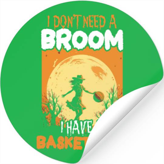 Basketball Halloween Trick Or Treat Spooky Baller Stickers