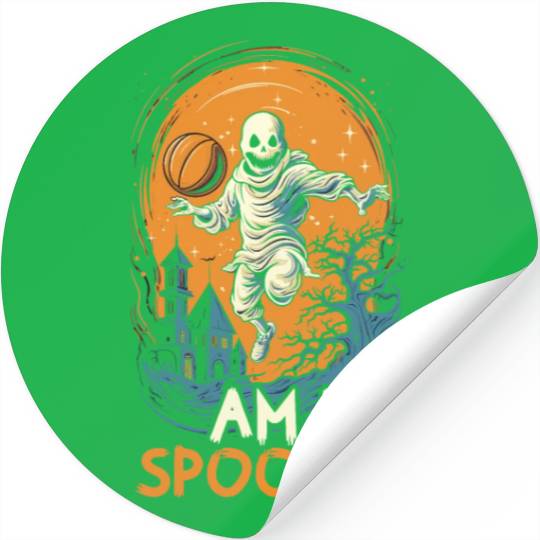 Basketball Halloween Trick Or Treat Spooky Baller Stickers