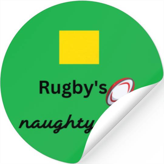 Rugby s naughty card, yellow card Stickers