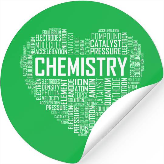 Chemistry Lover Heart Gift for Chemist Teacher Stickers