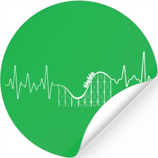 Roller Coaster Heart Beat Stickers