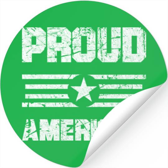 Patriotic 4th of July, Proud American USA Flag Stickers