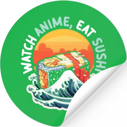 Anime Sushi Lover Nigiri Sashimi Food Manga Otaku Stickers