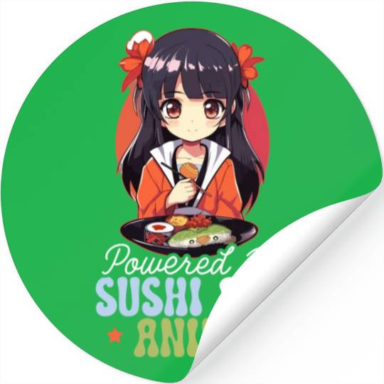 Anime Sushi Lover Nigiri Sashimi Food Manga Otaku Stickers