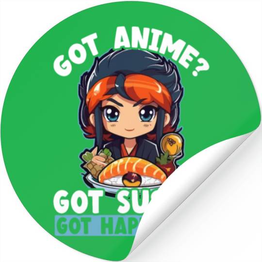 Anime Sushi Lover Nigiri Sashimi Food Manga Otaku Stickers