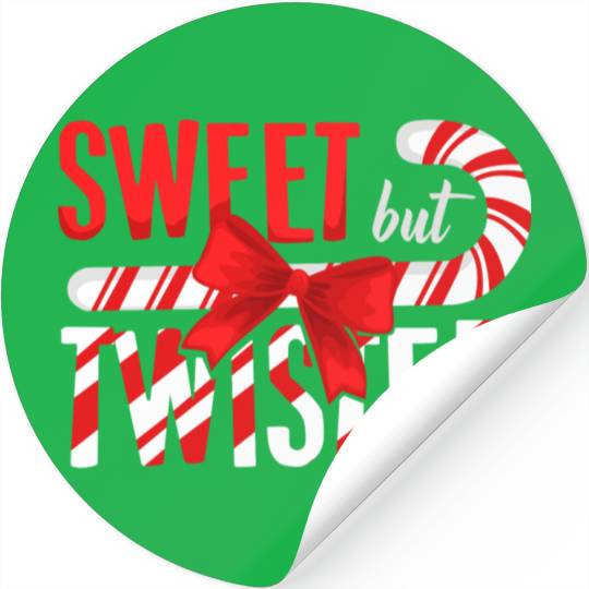 Sweet But Twisted Christmas Candy Cane Stickers
