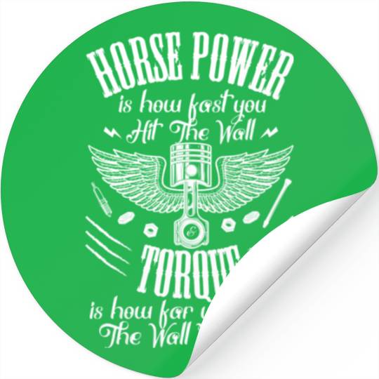 Horsepower Torque Car Mechanic Car Lover Retro Stickers