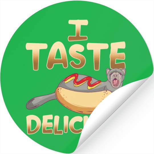I Taste Delicious Ferret Mom Dad Funny Ferrets Stickers