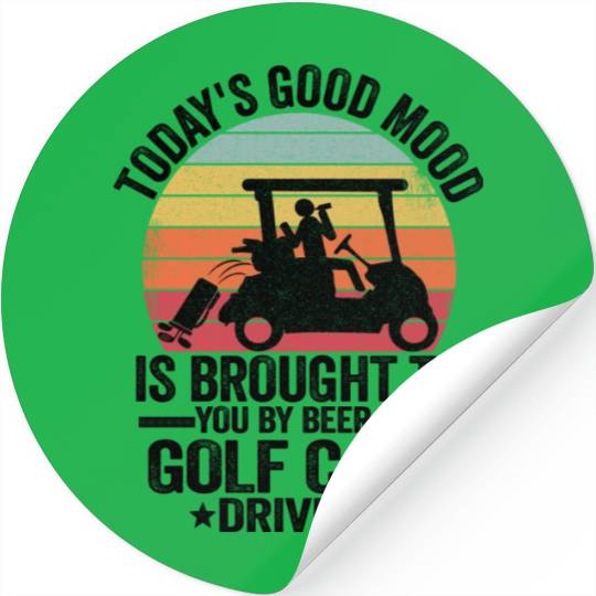 Beer Golf Cart Funny Golfer Vintage Golfing Quotes Stickers