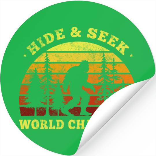 Hide And Seek Bigfoot World Champion Retro Stickers