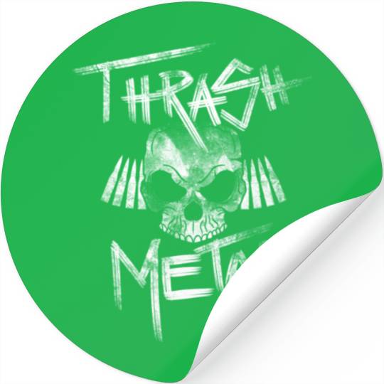 Skull And Bullets Thrash Metal Stickers