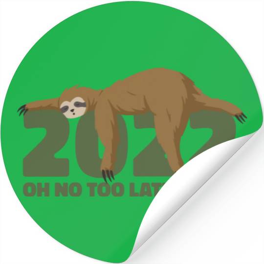 Sleeping Sloth Newyear Stickers