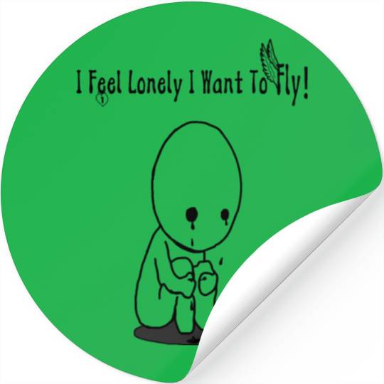 I Feel Lonely I Want To Fly Stickers