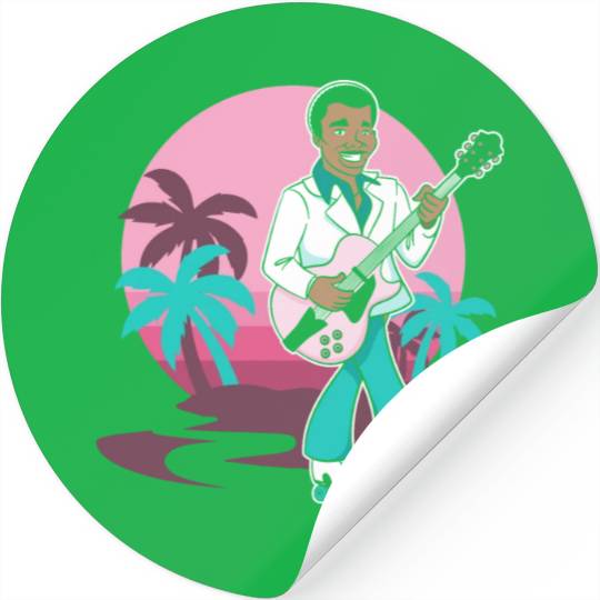 Breezin' on Wheels Retro Cartoon - Malibu Style Stickers