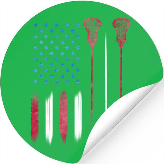 Us Flag Colors Lax Usa Lacrosse Stickers