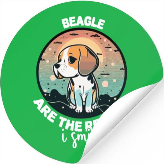 Beagle Are The Reason I Smile Dog Mom Stickers