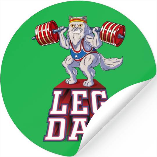 Leg Day Persian Weight Lifting Squat Gym Stickers