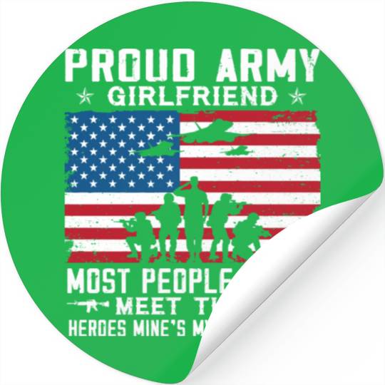Proud US Army Girlfriend Stickers