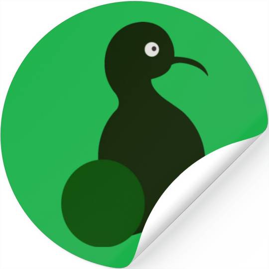 Green bird Stickers