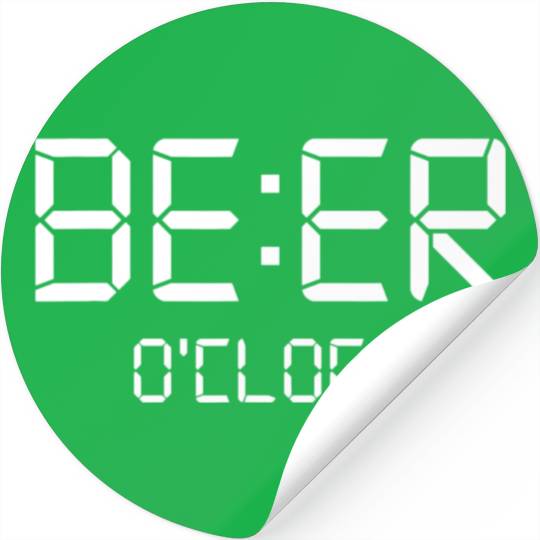 Beer Oclock Funny Saint Stpatricks Day Drinking Stickers