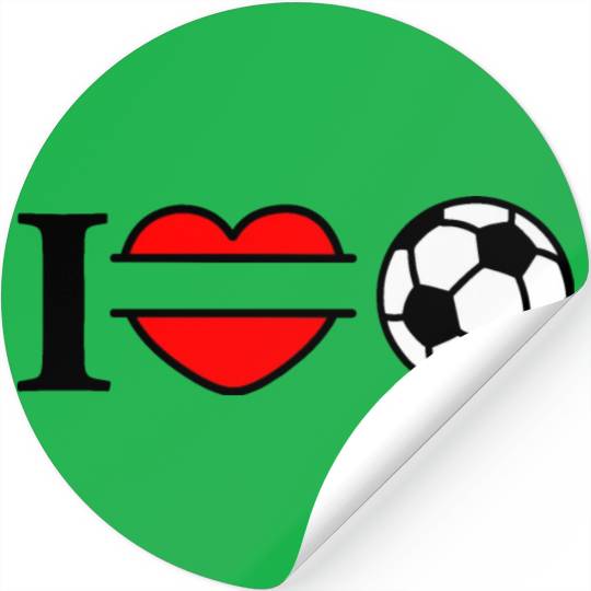 Monogram logo soccer heart Stickers