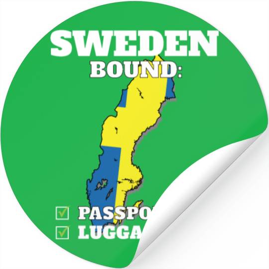 Sweden Bound Country Travel Swedish Flag Vacation Stickers