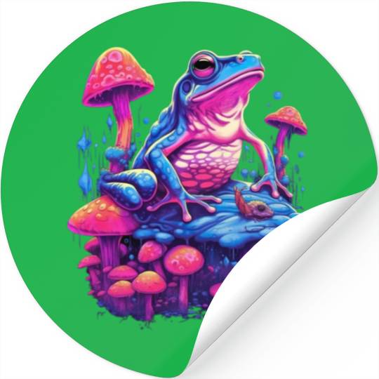 Aesthetic Frog Mushrooms Frogs for a Mushroom Stickers