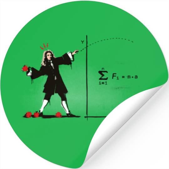 Newton Bombs Funny Physics Science Banksy Street Stickers