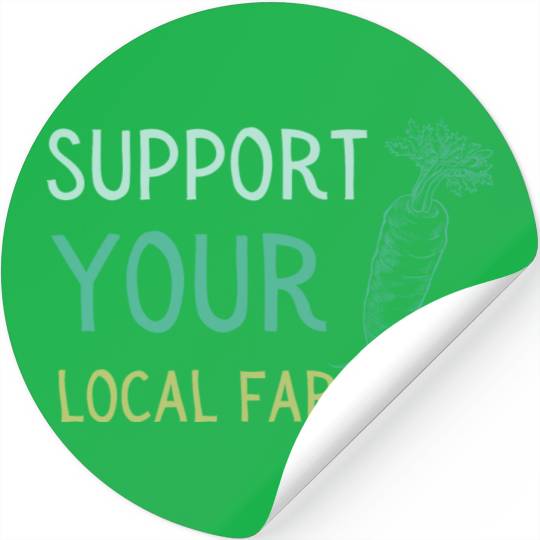 Support Local Farmers Carrot Stickers