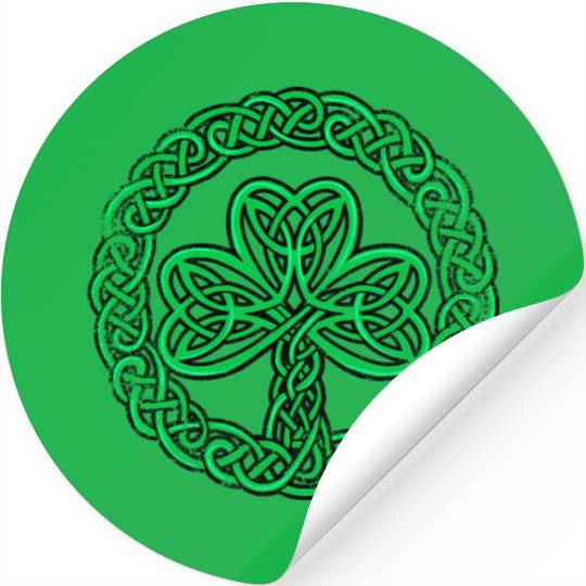Irish Celtic Knot Shamrock Clover Stickers