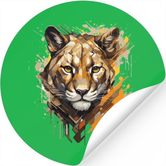 Graffiti Style Mountain Lion | Mountain Lion Lover Stickers