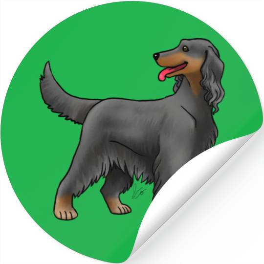 Dog Irish Setter Black And Tan Stickers