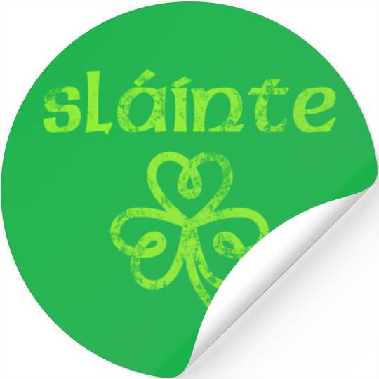 Slainte Cheers Health Fun St Patric Day Stickers