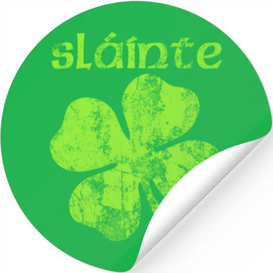 Slainte Cheers Health Fun St Patric Day Stickers