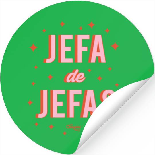 Chingona Inc Jefa De Jefas Blue Small Stickers
