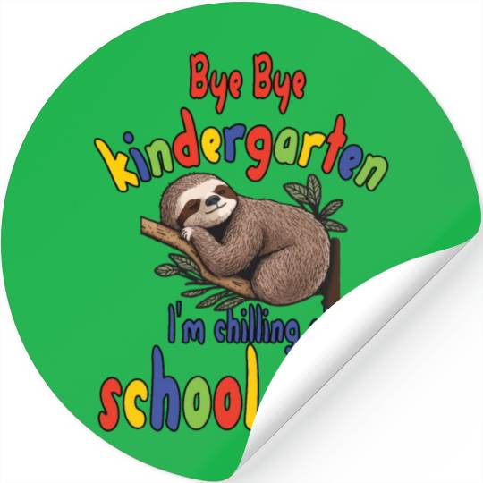School kid, first grade, chill at school Stickers
