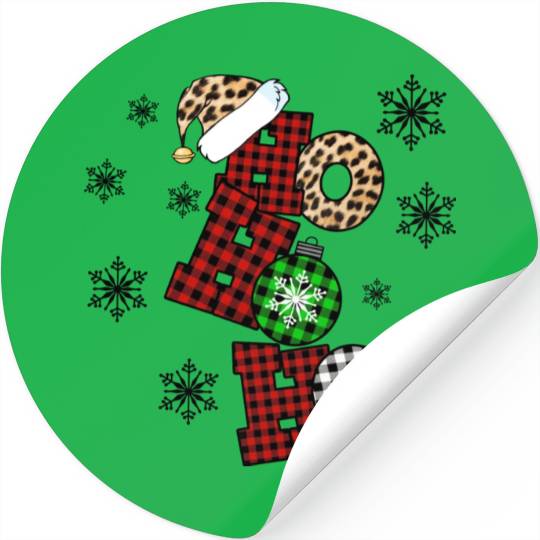 Xmas Christmas Ho Ho Ho Snowflakes Stickers