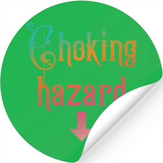 Choking hazard down arrow Stickers