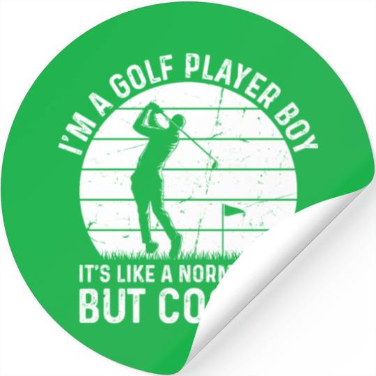 I'm A Golf Player Boy - Golfer Boys Stickers