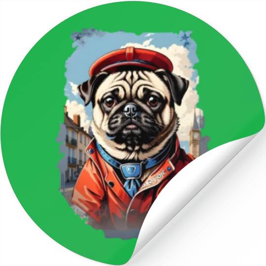 Pug's British Adventure Stickers