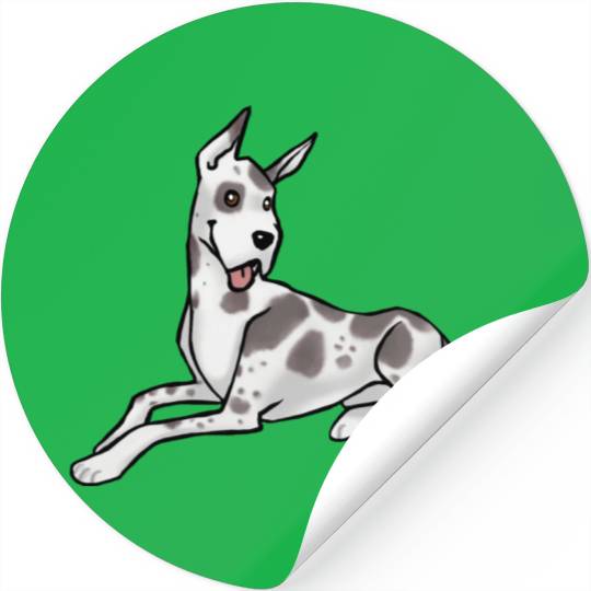 Dog Great Dane Harlequin Stickers