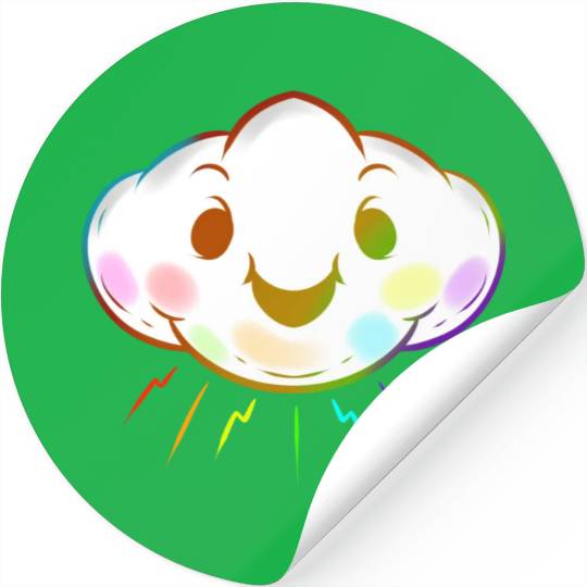 Colorful Rainbow Cloud Lgbtq Lesbian Gay Pride Stickers